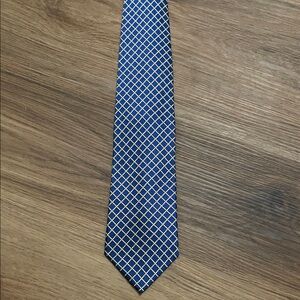 Jos. A. Bank Navy and Gold Geometric Tie